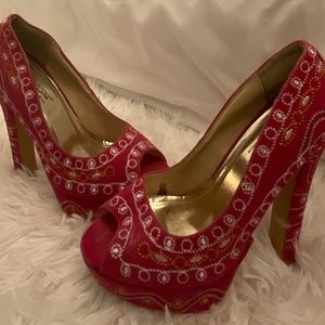 DBDK fashion fuschia pink platform sz 6 pump